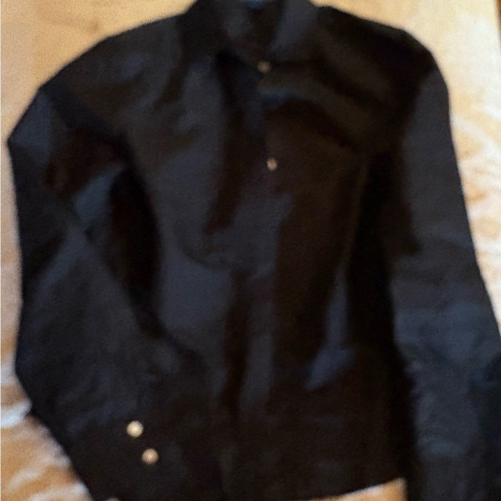 Black silk blouse by Harolds
